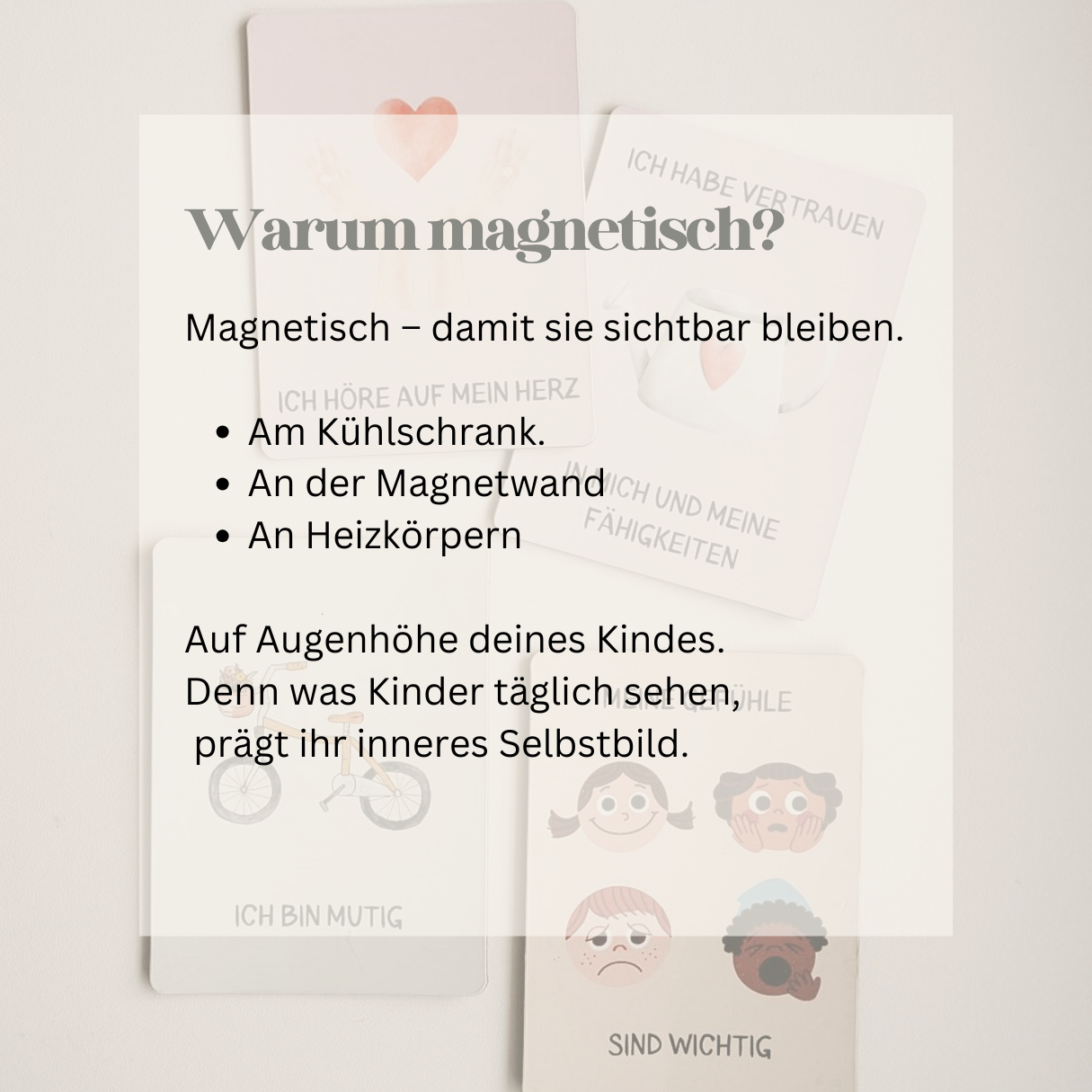 Affirmationskarten magnetisch