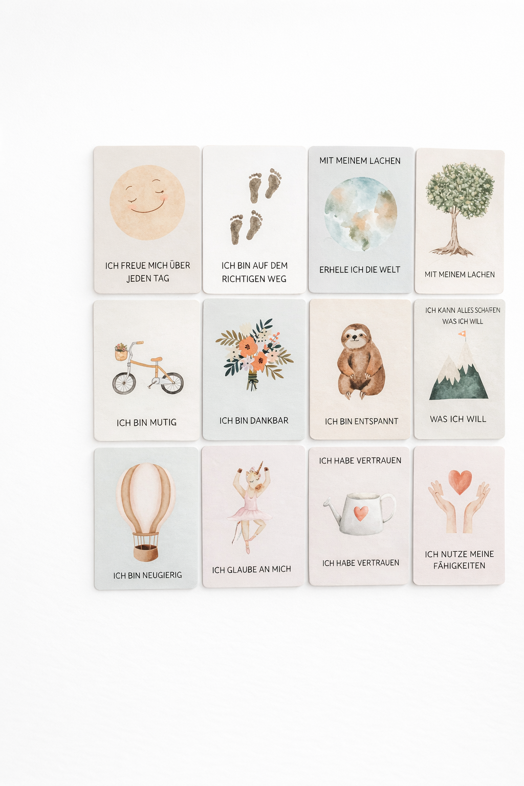Magentische Affirmationskarten für Kinder ab 3 Jahren